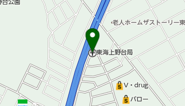 東海上野台郵便局の地図画像
