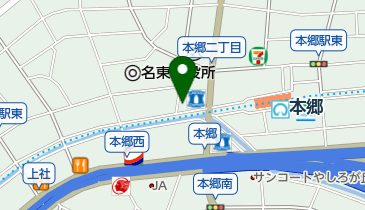 名古屋上社郵便局の地図画像