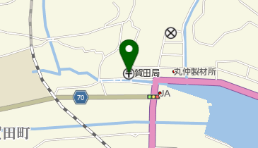 賀田郵便局の地図画像