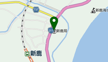 新鹿郵便局の地図画像