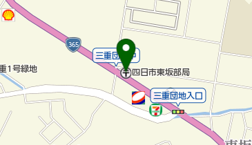 四日市東坂部郵便局の地図画像