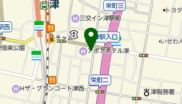 津駅前郵便局の地図画像