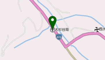 大杉谷郵便局の地図画像