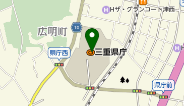 三重県庁内郵便局の地図画像