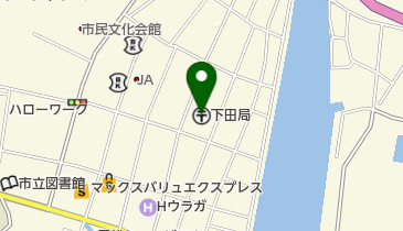 下田郵便局の地図画像