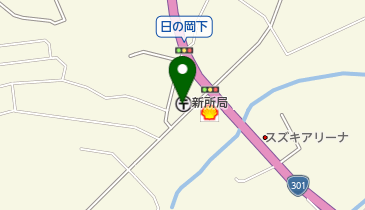 新所郵便局の地図画像