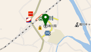 浦川郵便局の地図画像