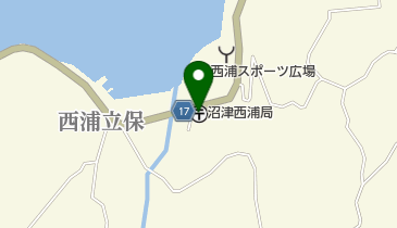 沼津西浦郵便局の地図画像