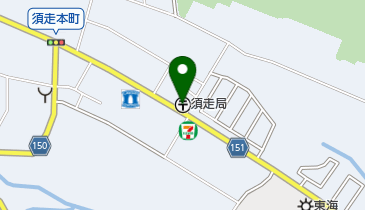 須走郵便局の地図画像