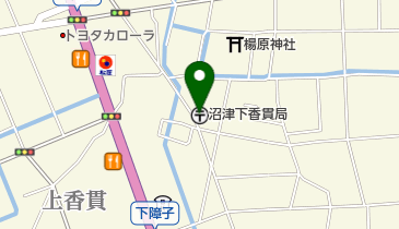 沼津下香貫郵便局の地図画像