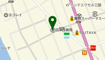 沼津西島郵便局の地図画像