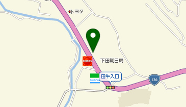 下田朝日郵便局の地図画像