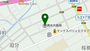 清水大曲郵便局の地図画像