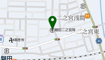 磐田二之宮郵便局の地図画像
