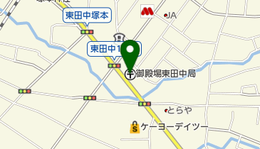 御殿場東田中郵便局の地図画像