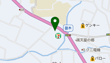 苗木郵便局の地図画像