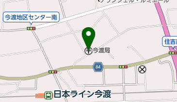 今渡郵便局の地図画像