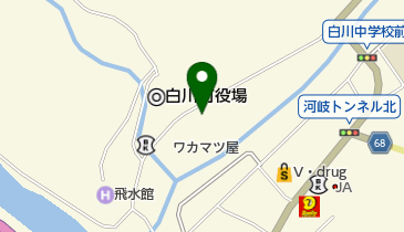白川郵便局の地図画像