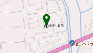 穂積牛牧郵便局の地図画像