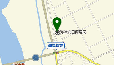 海津安田簡易郵便局の地図画像