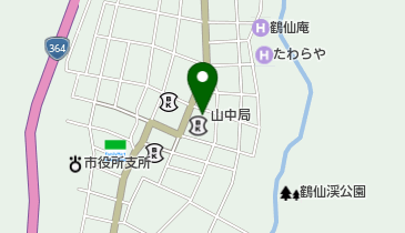 山中郵便局の地図画像