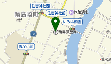 輪島鳳至郵便局の地図画像