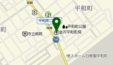 金沢平和町郵便局の地図画像