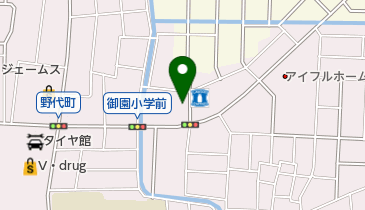 野々市御園郵便局の地図画像