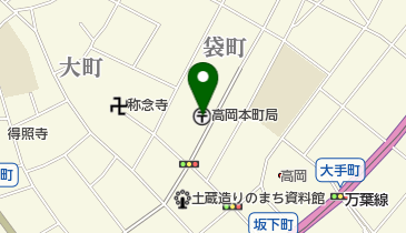 高岡本町郵便局の地図画像