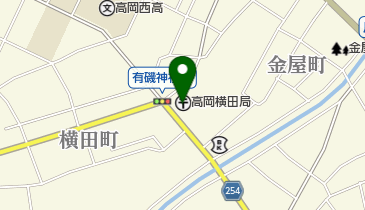 高岡横田郵便局の地図画像