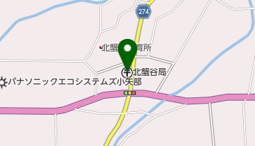 北蟹谷郵便局の地図画像