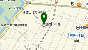 高岡中川郵便局の地図画像