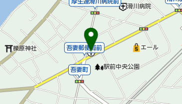 滑川吾妻郵便局の地図画像