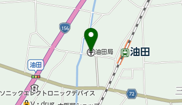 油田郵便局の地図画像