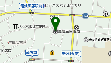 黒部三日市郵便局の地図画像