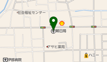 朝日郵便局の地図画像