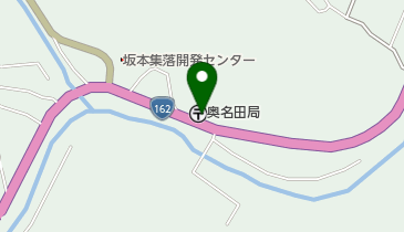奥名田郵便局の地図画像