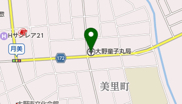 大野童子丸郵便局の地図画像