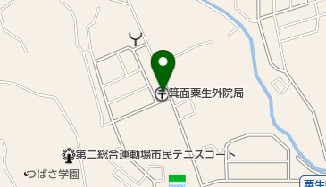 箕面粟生外院郵便局の地図画像