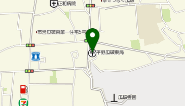 平野瓜破東郵便局の地図画像