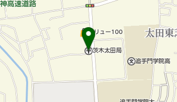 茨木太田郵便局の地図画像