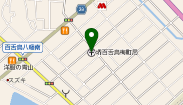 堺百舌鳥梅町郵便局の地図画像