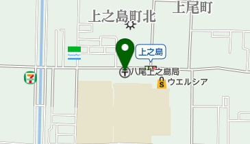 八尾上之島郵便局の地図画像