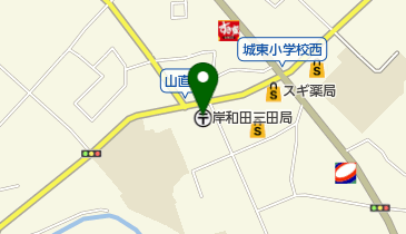 岸和田三田郵便局の地図画像