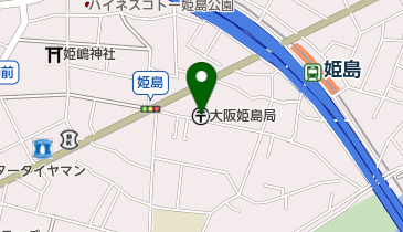 大阪姫島郵便局の地図画像