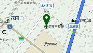 堺材木町郵便局の地図画像