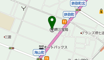 堺三宝郵便局の地図画像