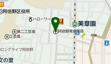 阿倍野美章園郵便局の地図画像