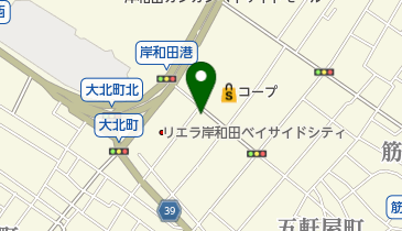 岸和田北町郵便局の地図画像