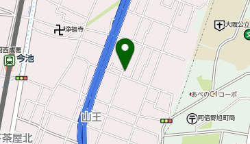 西成山王郵便局の地図画像